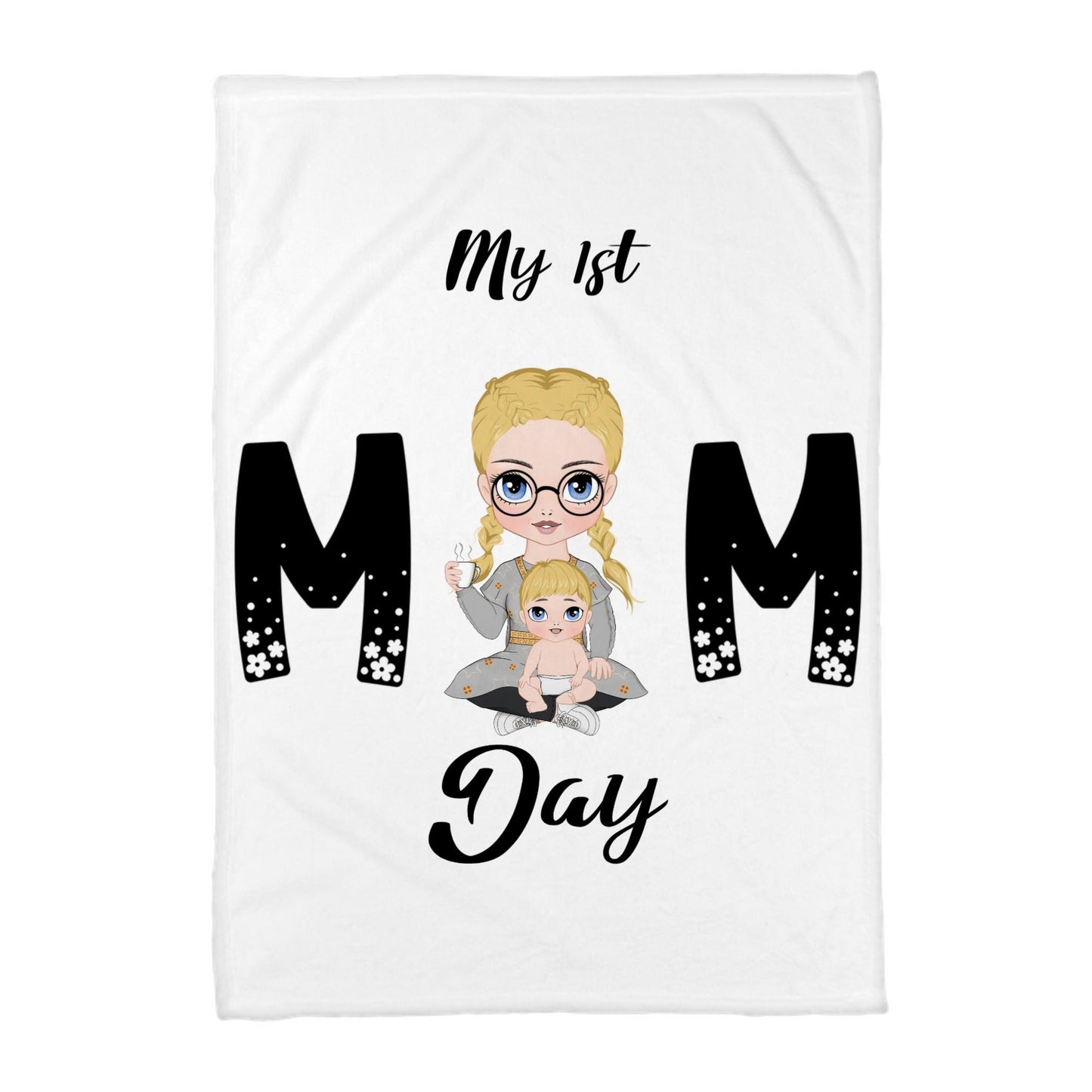 My First Mom Day Personalized Coral Fleece Blanket