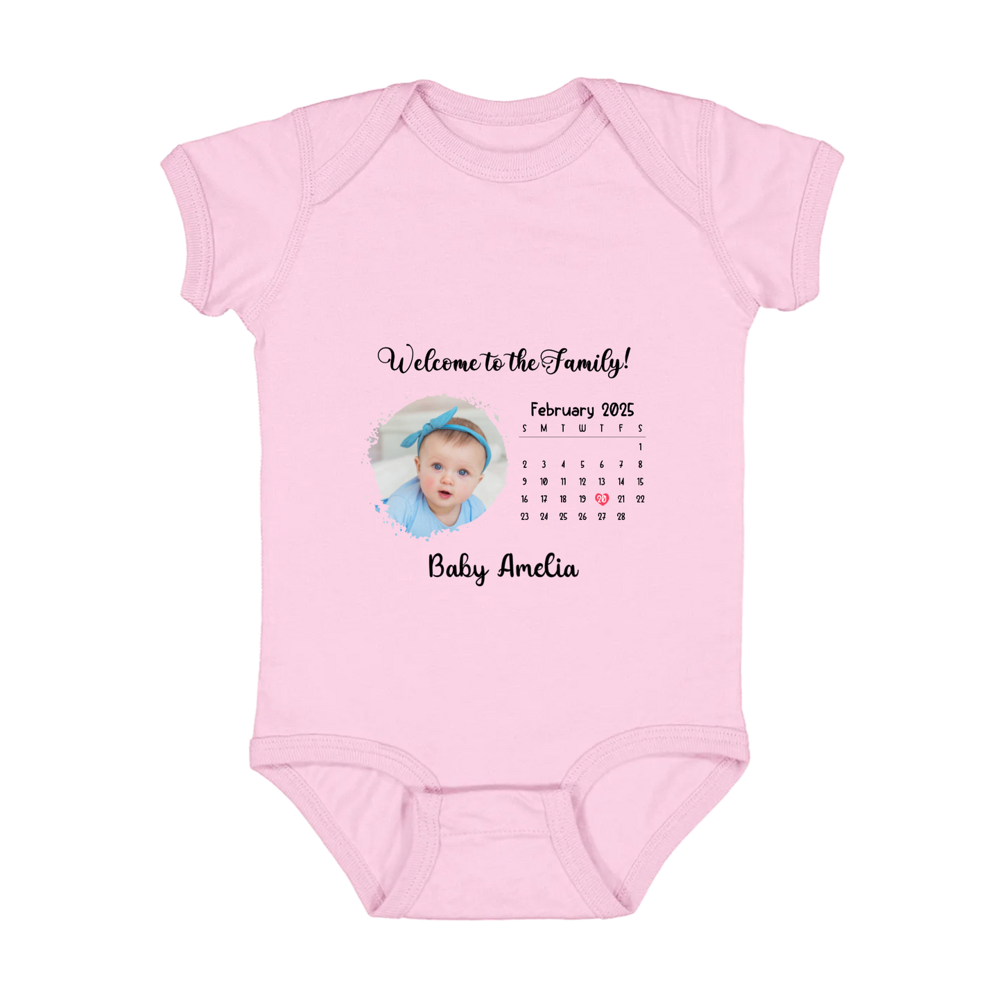 Welcome to the Family Personalized Infant Fine Jersey Bodysuit