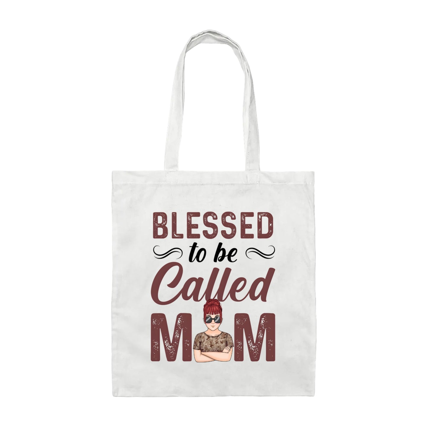 Blessed to be called Mom Personalized Canvas Tote Bag