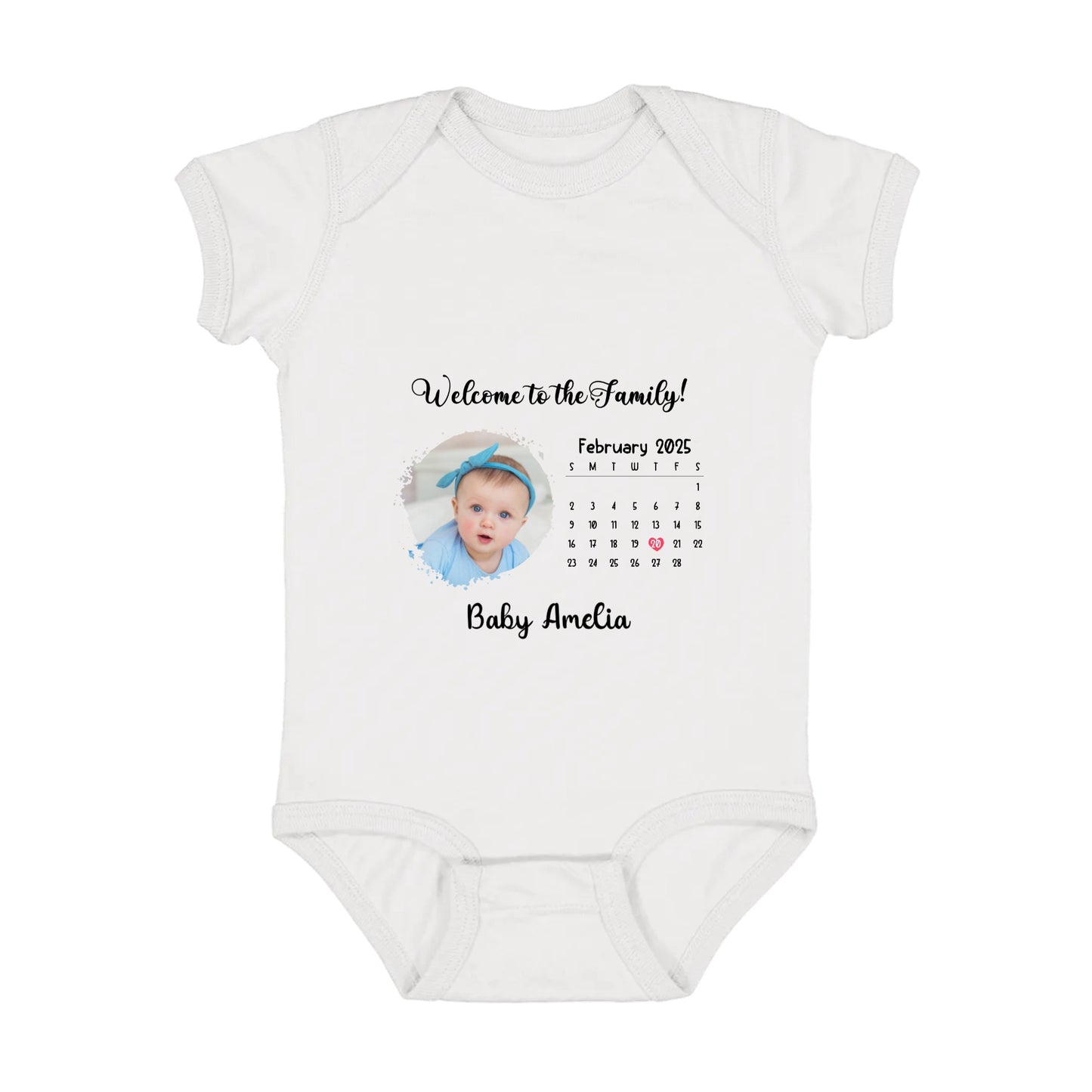 Welcome to the Family Personalized Infant Fine Jersey Bodysuit