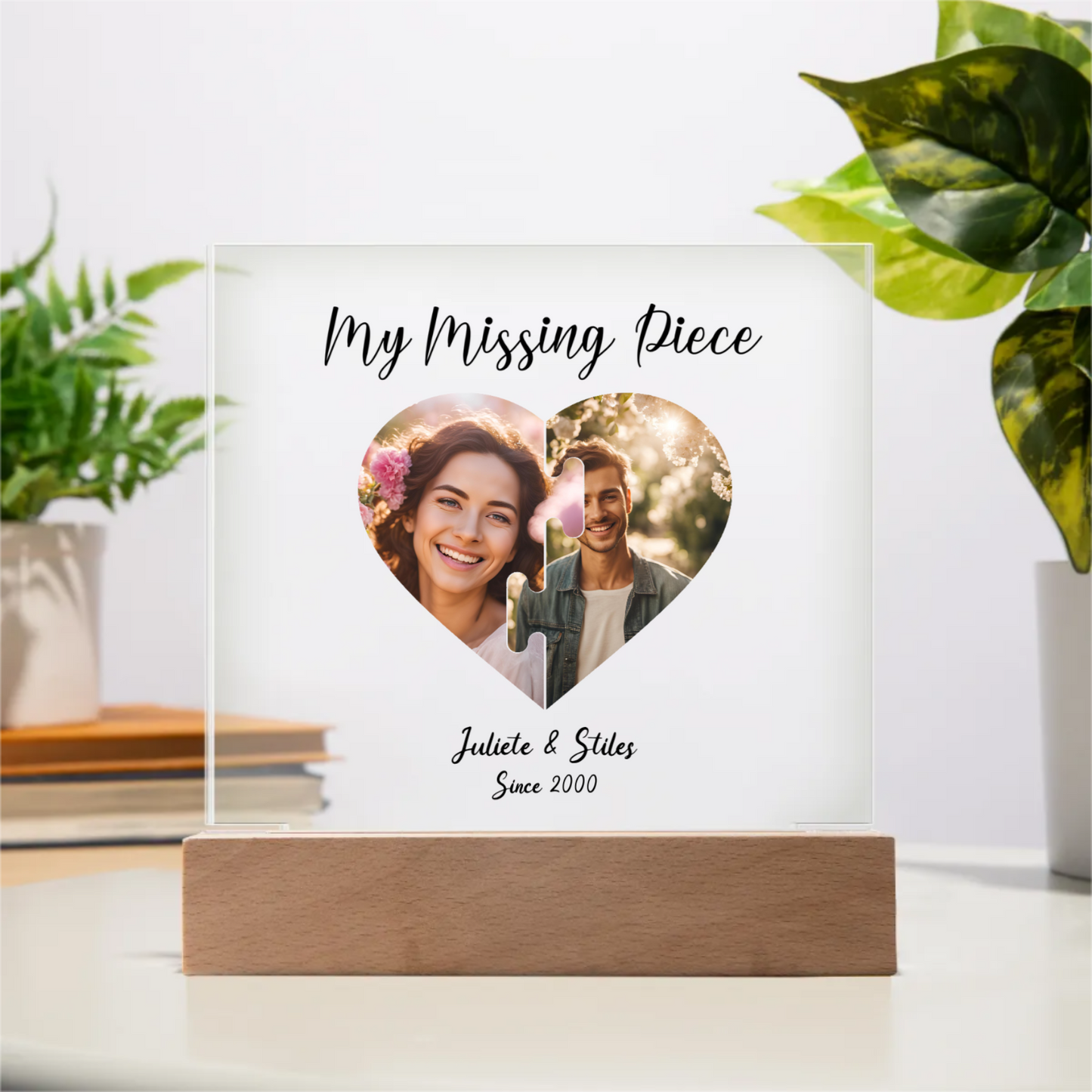 My Missing Piece Personalized Acrylic Square Plaque