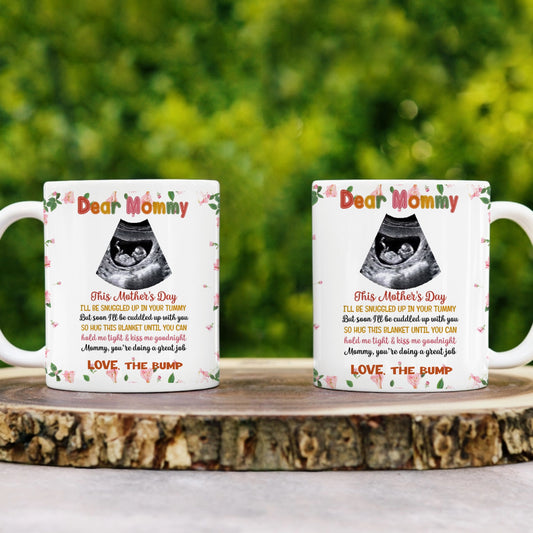 Snuggle in your tummy Personalized  White Mug