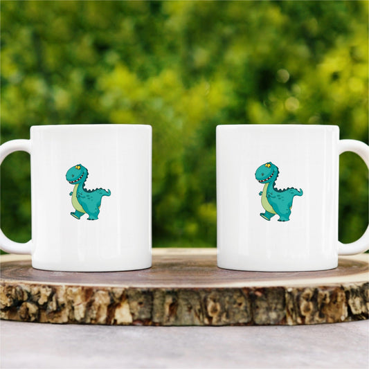 Mama Dino and kids Personalized White Mug