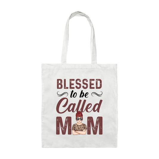 Blessed to be called Mom Personalized Canvas Tote Bag