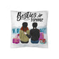 Sitting bestie Christmas Pillow