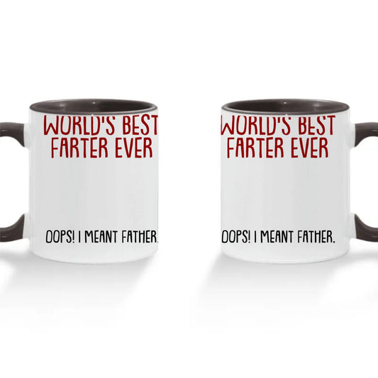 Word Best father Ever Accent Mug