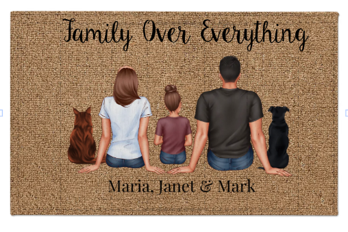 Personalized Family Indoor Doormat
