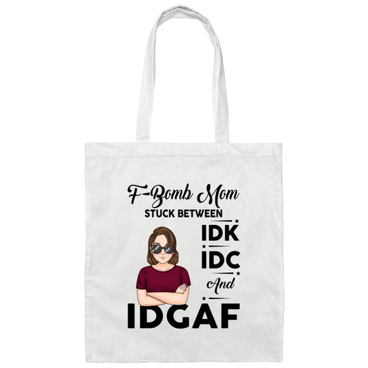 IDGAF Personalized Canvas Tote Bag