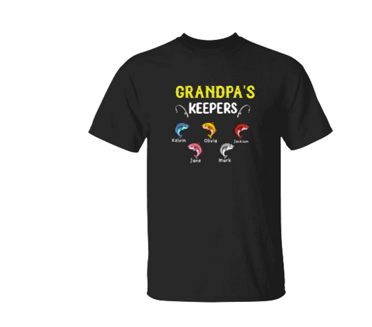 Personalized Grandpa's keeper T-Shirt – Gildan