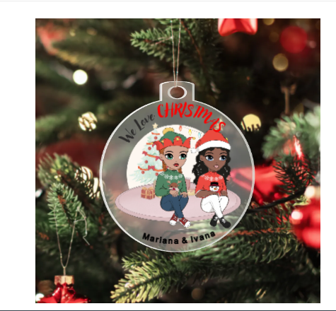 My pets and I Christmas Acrylic Ornament