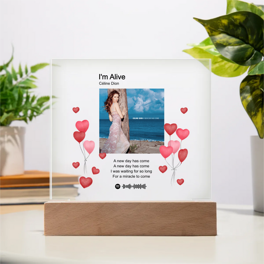 Music player - Spotify Acrylic Square Plaque