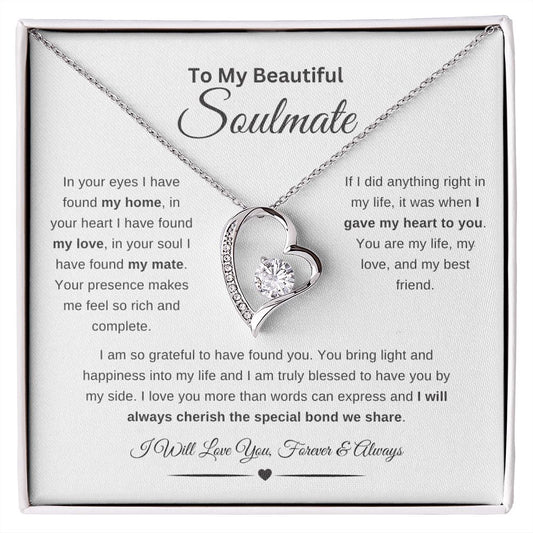 My Beautiful Soulmate | I am So Grateful - Love Necklace