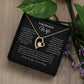 To My Beautiful Wife Necklace | I Love Reminiscing | I Will Love You Forever and Always | Blk | Forever Heart Necklace